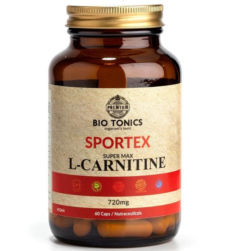Bio Tonics Sportex L-Carnitine 720mg Συμπλήρωμα Διατροφής για τη Φυσιολογική Λειτουργία του Μεταβολισμού 60caps